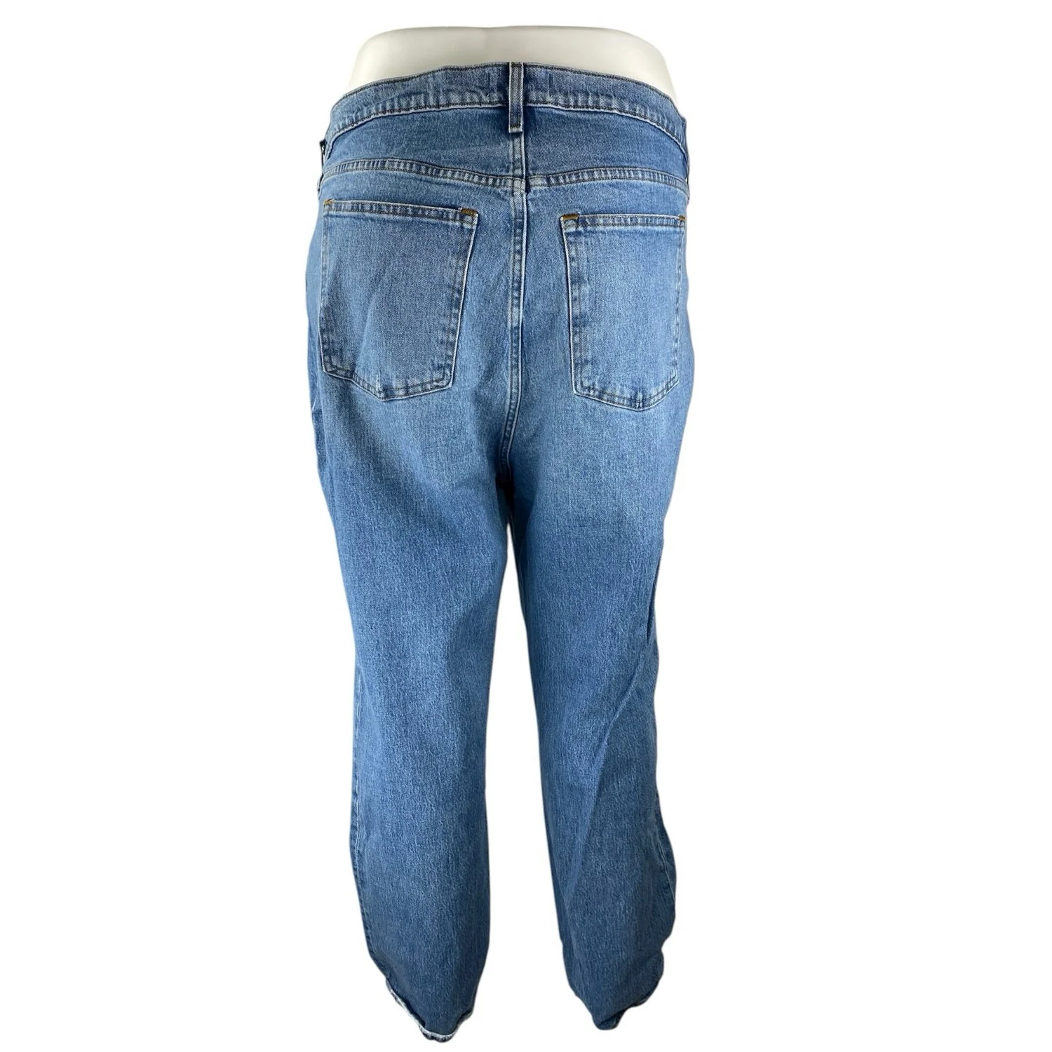 Abercrombie & Fitch The 90s Straight Women's Blue High Rise Denim Jeans Size 24 - Image 3