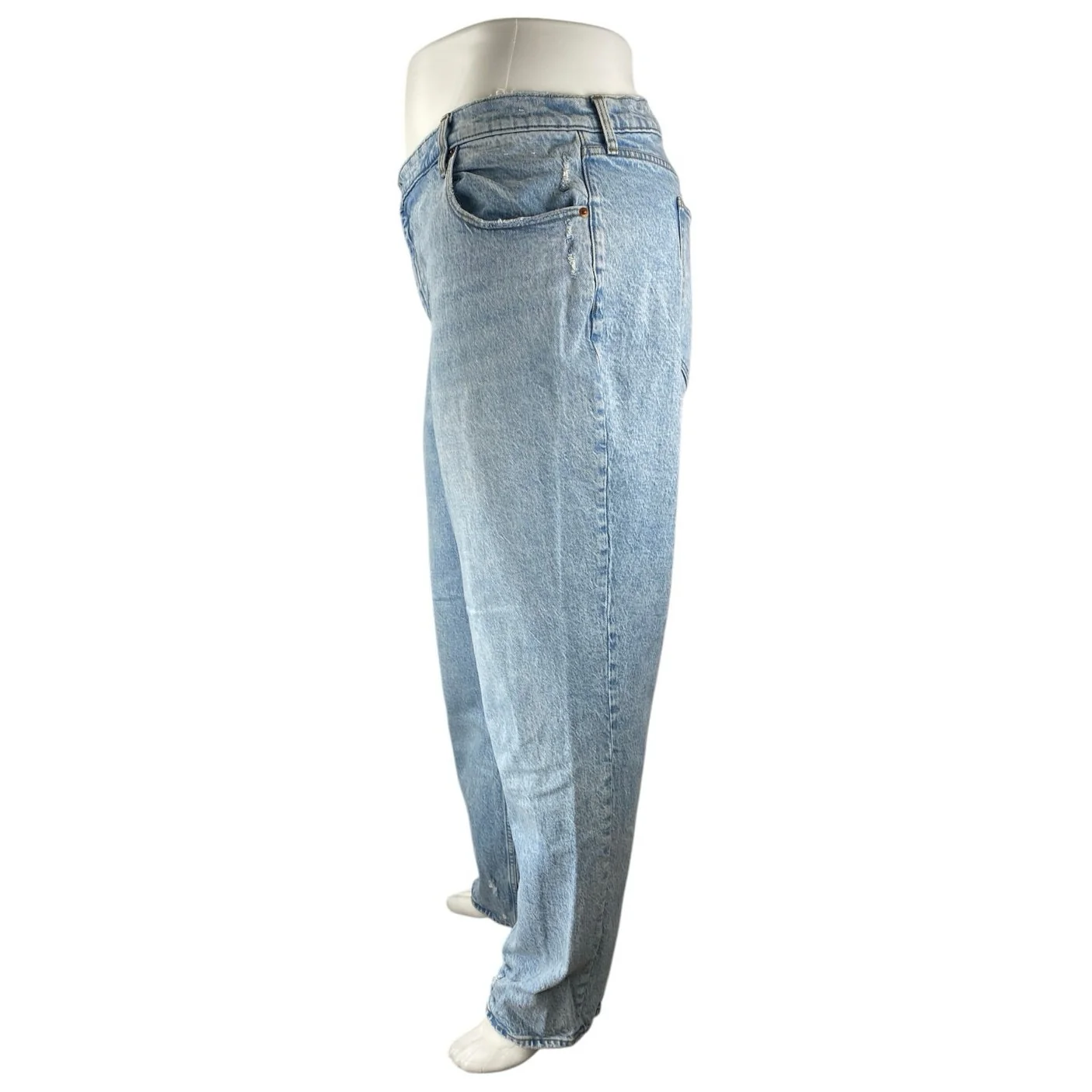 Abercrombie & Fitch The 90s Straight Women's Blue High Rise Denim Jeans Size 24 - Image 2