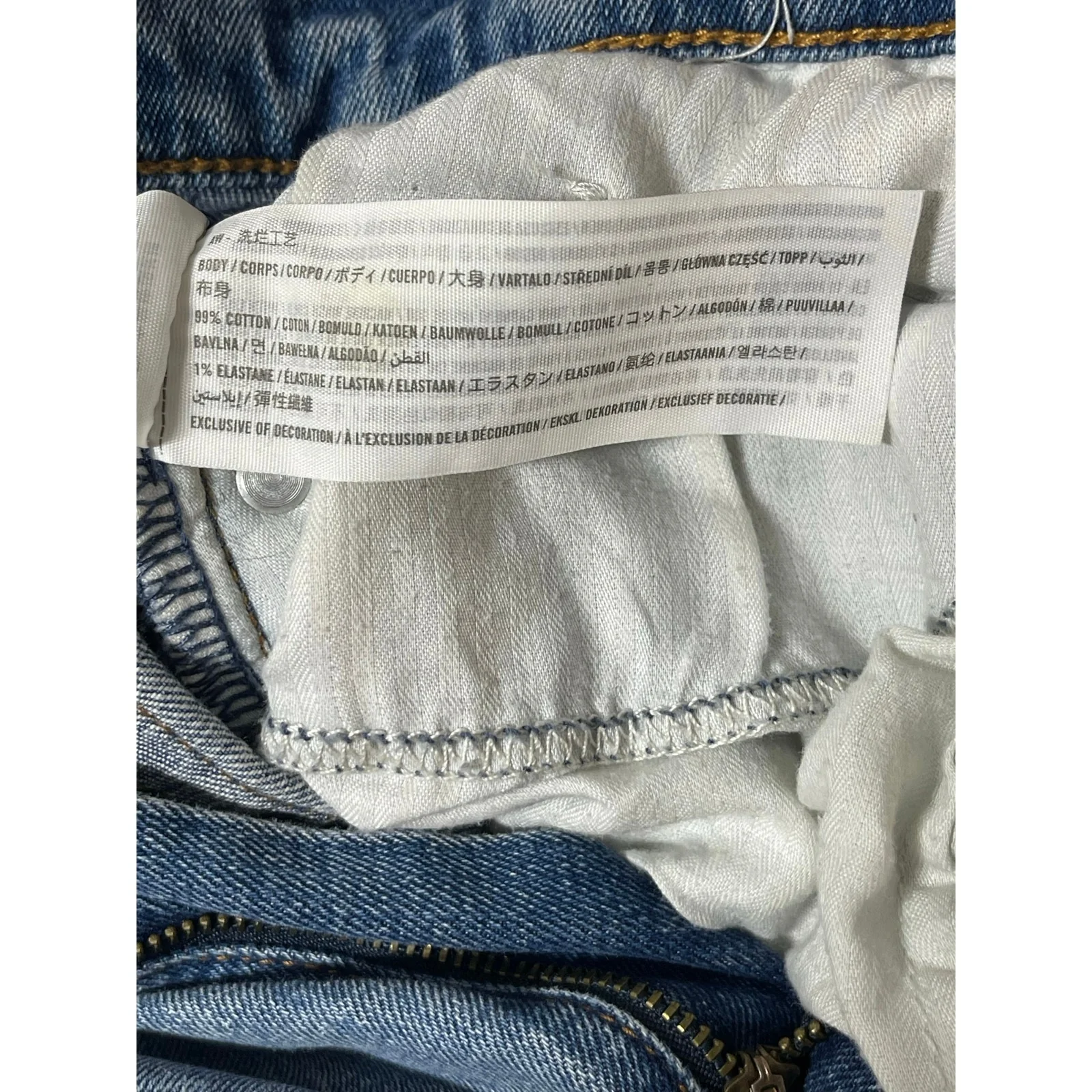 Abercrombie & Fitch The Ankle Straight High Rise Distressed Denim Jeans Size 24 - Image 6