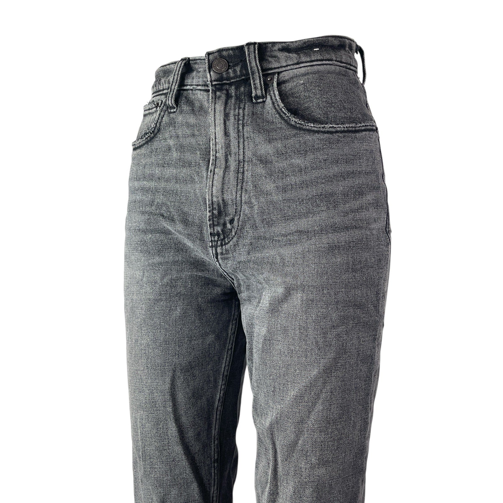 Abercrombie & Fitch The Ankle Straight Ultra High Rise Black Crop Denim Jeans 25 - Image 2