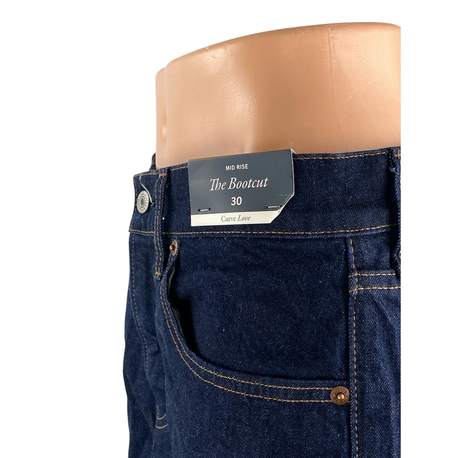 Abercrombie & Fitch The Bootcut Mid Rise Women's Blue Dark Wash Denim Jeans 30 - Image 3
