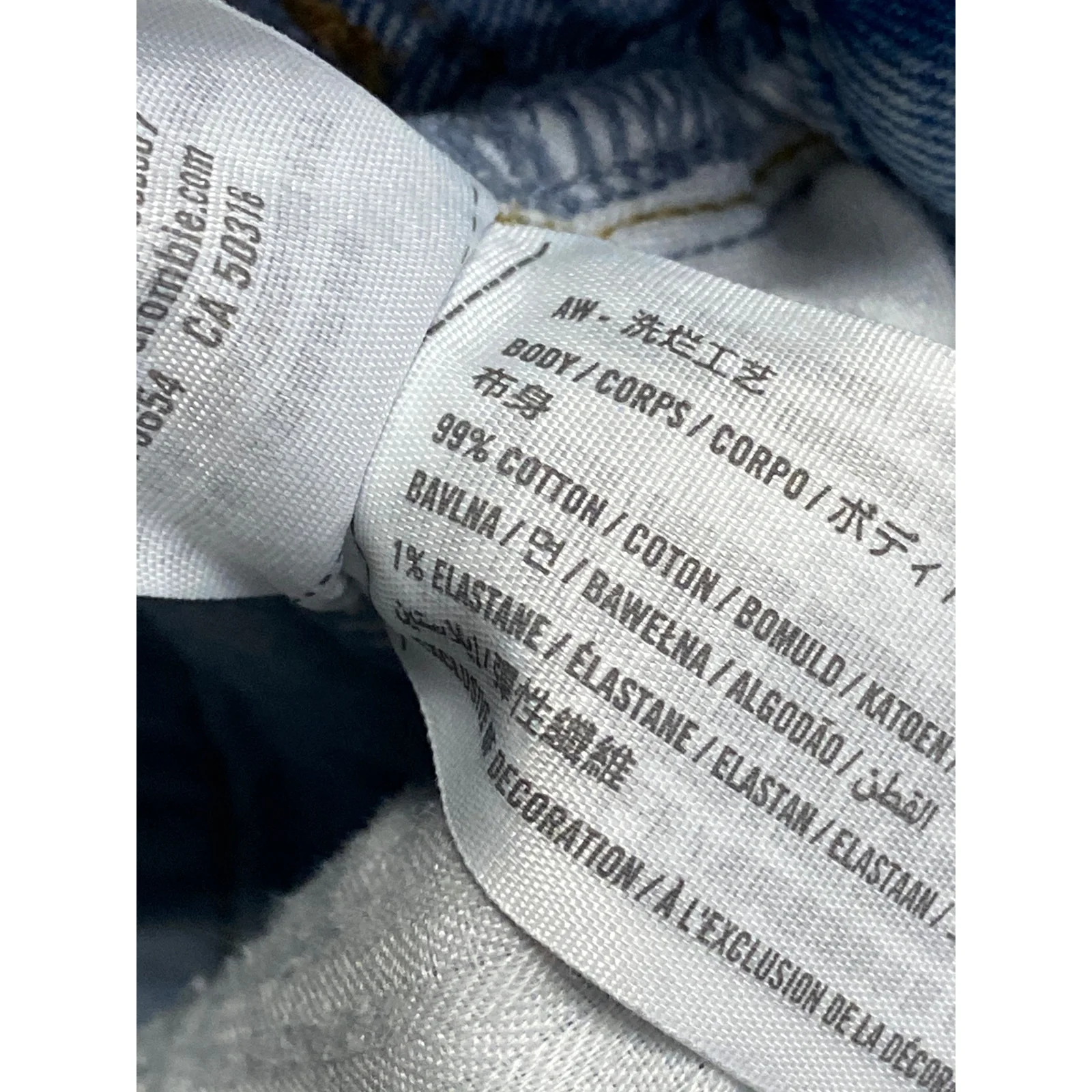 Abercrombie & Fitch The Dad High Rise Blue Light Wash Straight Denim Jeans Sz 26 - Image 6