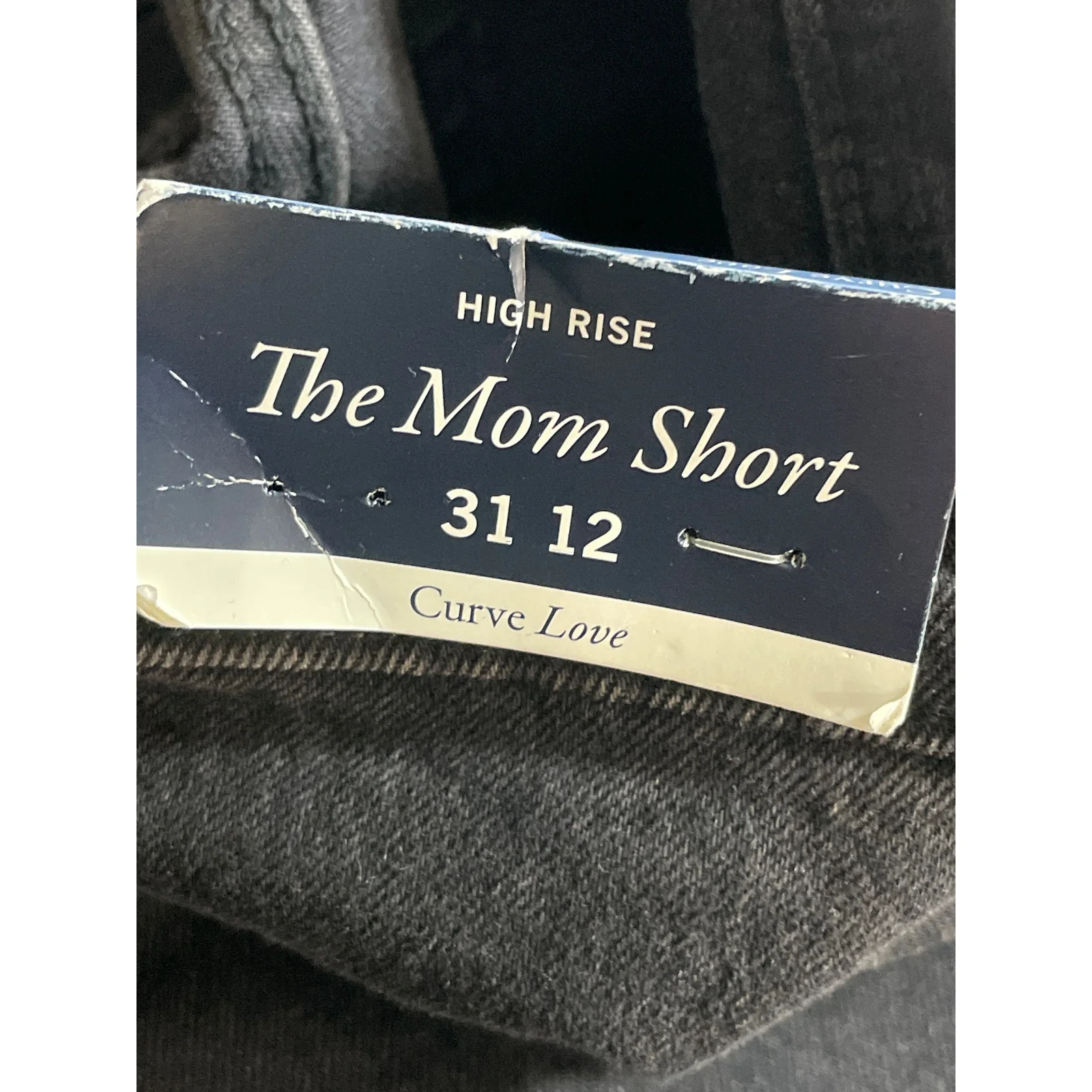 Abercrombie & Fitch The Mom Shore High Rise Black Cutoff Denim Jean Shorts 12 - Image 9