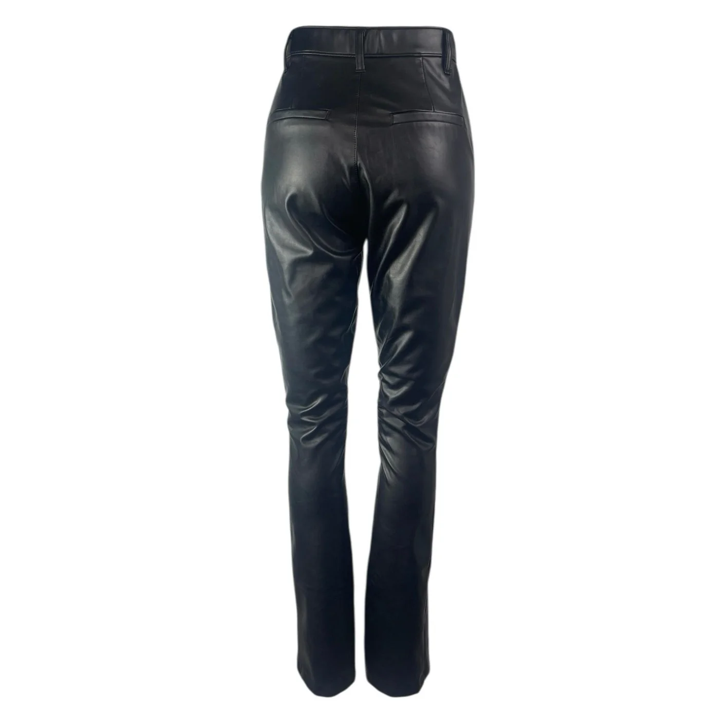 Abercrombie & Fitch The Shinny High Rise Faux Leather Vegan Trousers Pants Sz 26 - Image 2