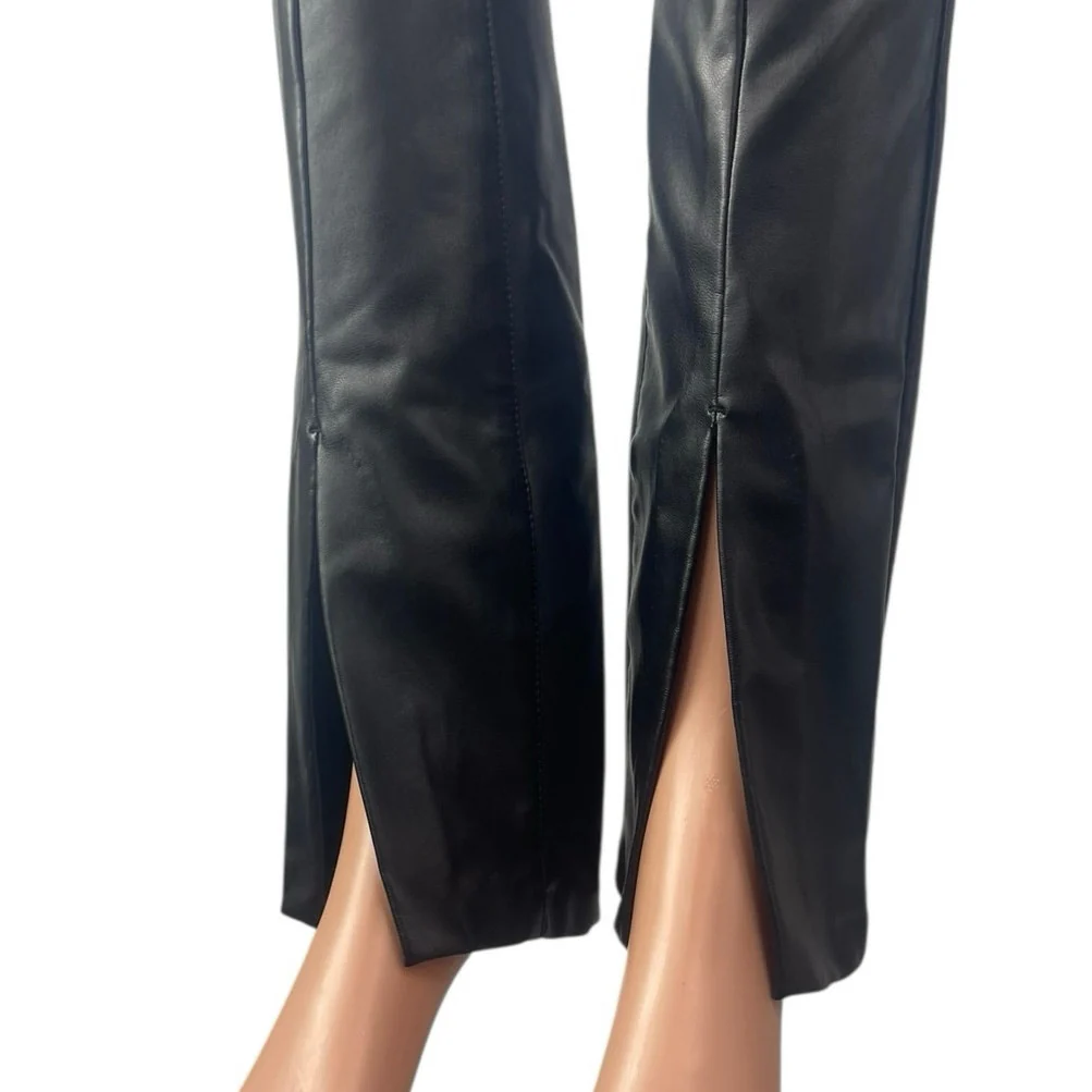 Abercrombie & Fitch The Shinny High Rise Faux Leather Vegan Trousers Pants Sz 26 - Image 3