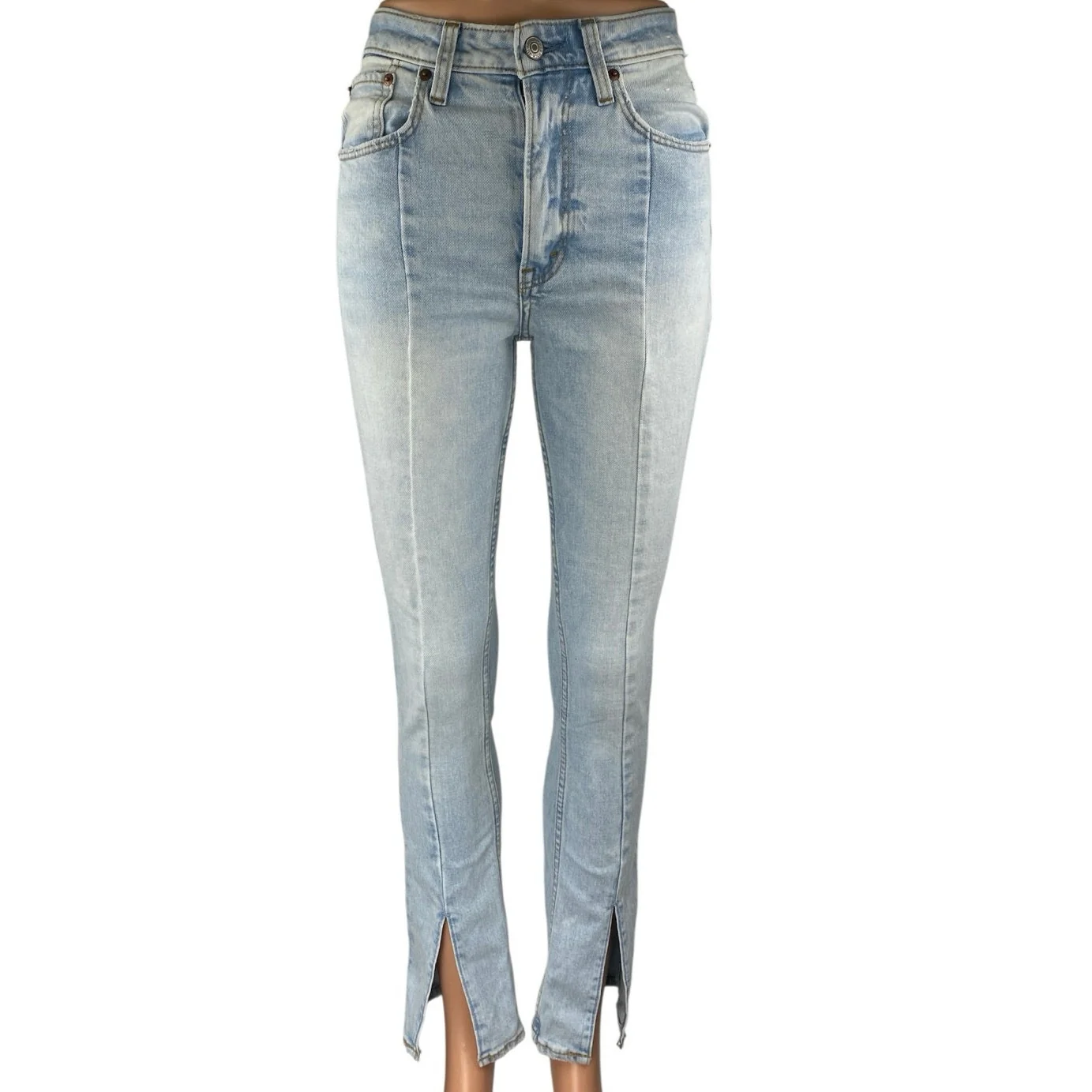 Abercrombie & Fitch The Skinny High Rise Women's Blue Light Wash Denim Jeans 24