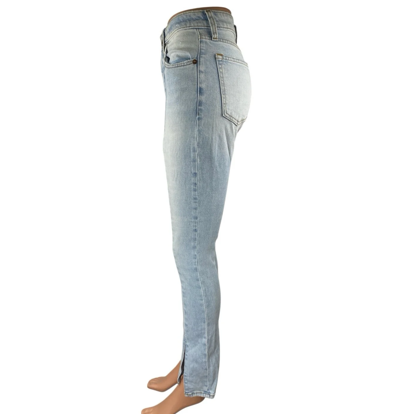Abercrombie & Fitch The Skinny High Rise Women's Blue Light Wash Denim Jeans 24 - Image 2