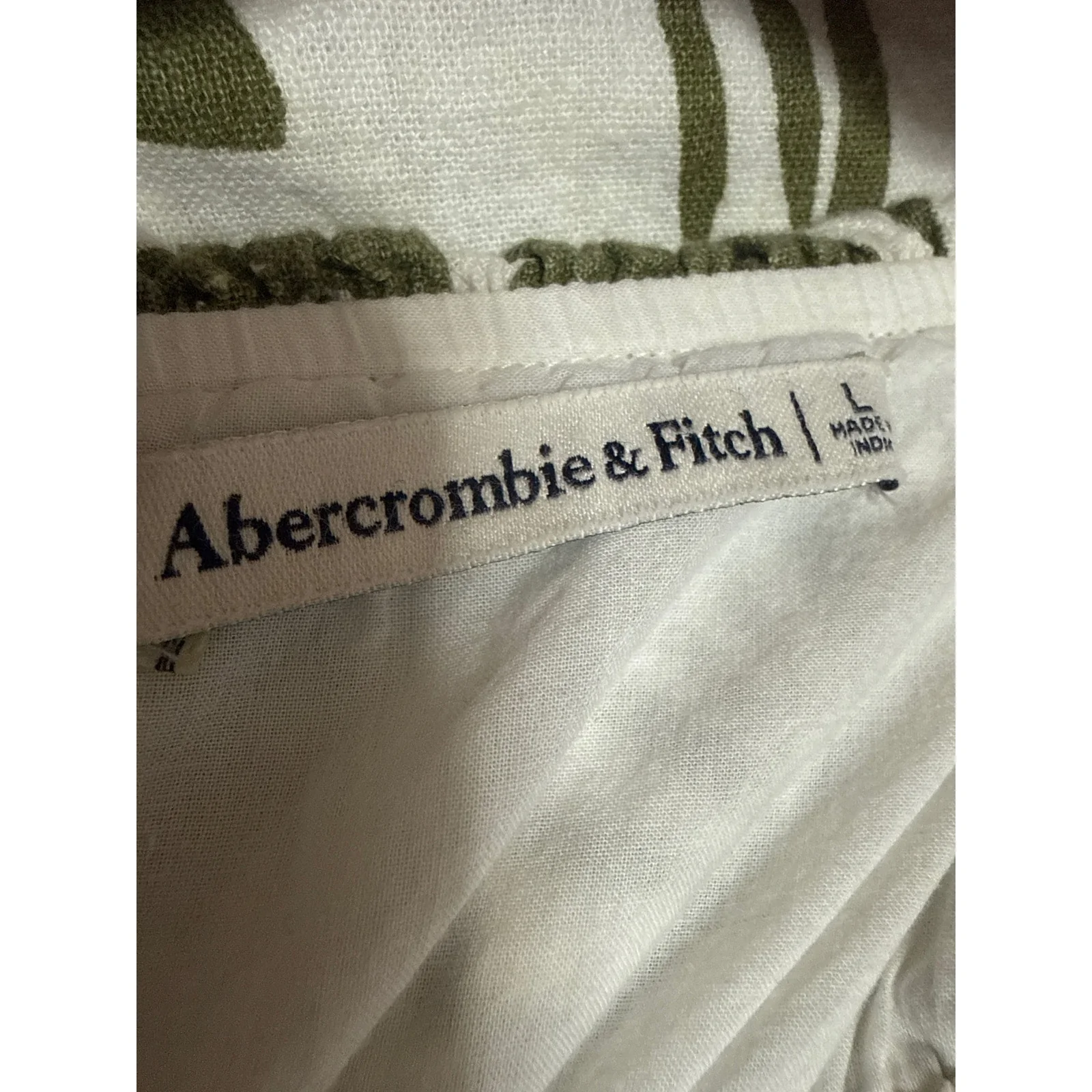 Abercrombie & Fitch Tropical Strappy Mini Tank Babydoll Flare A-Line Dress Sz L - Image 4