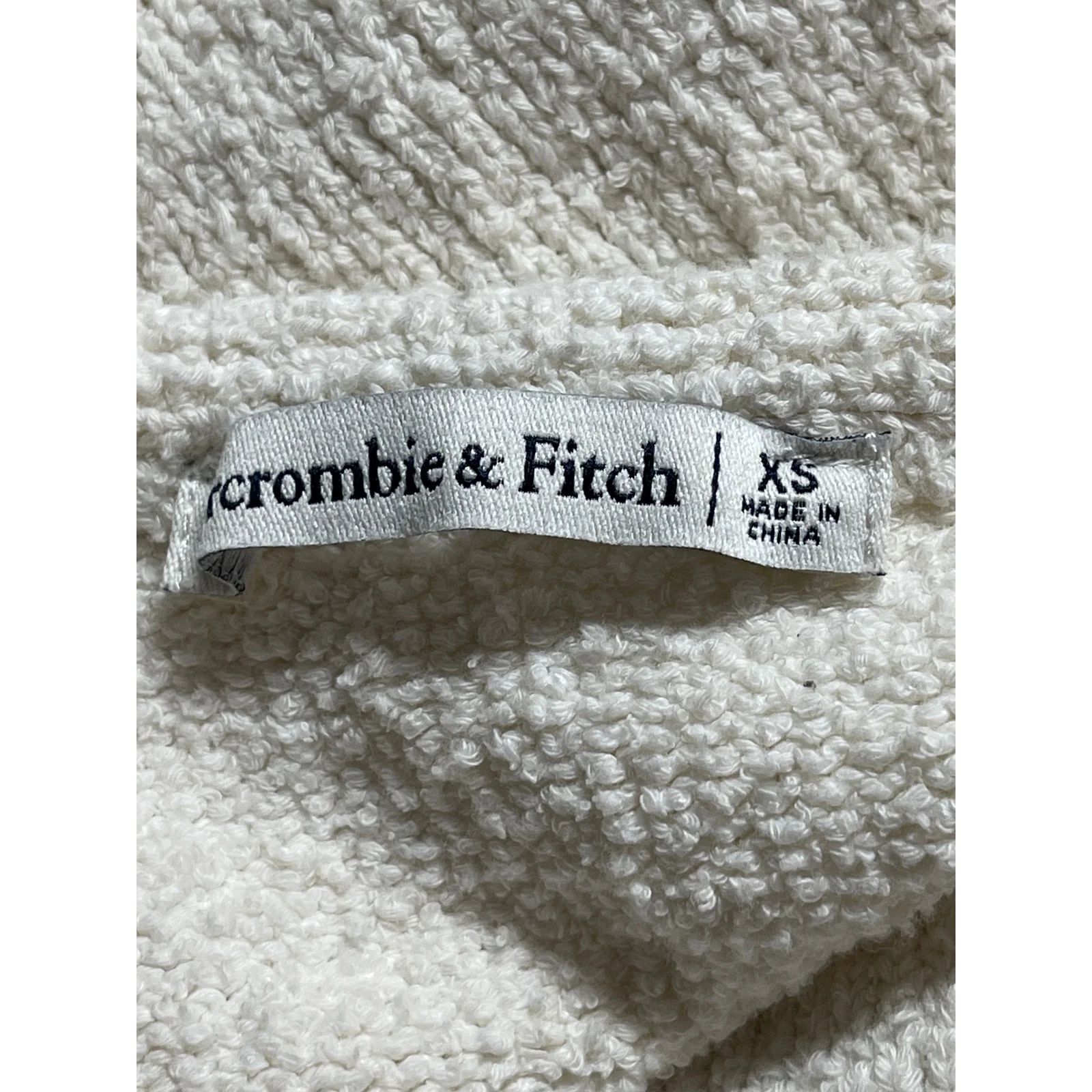 Abercrombie & Fitch White Knit Tie Front Sleeveless Crop Sweater Tank Top Sz XS - Image 3