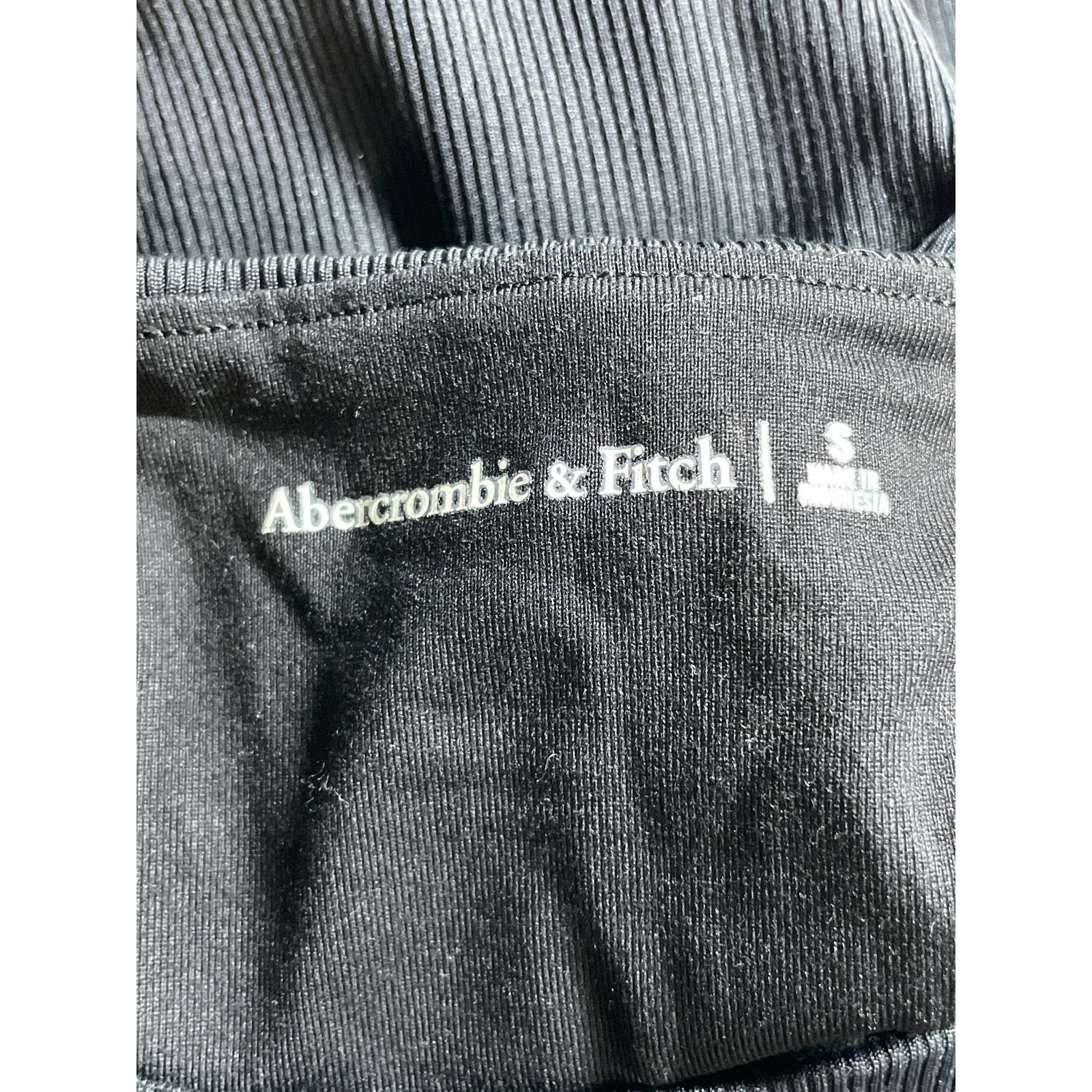 Abercrombie & Fitch Women's Black Crew Neck Sleeveless Cami Tank Bodysuit Top S - Image 6