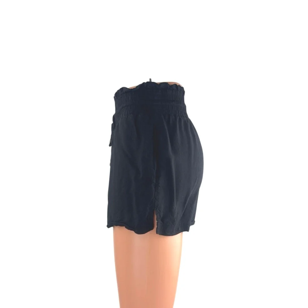 Abercrombie & Fitch Women's Black Elastic Waist Casual Lounge Beach Shorts Sz XS - Image 2