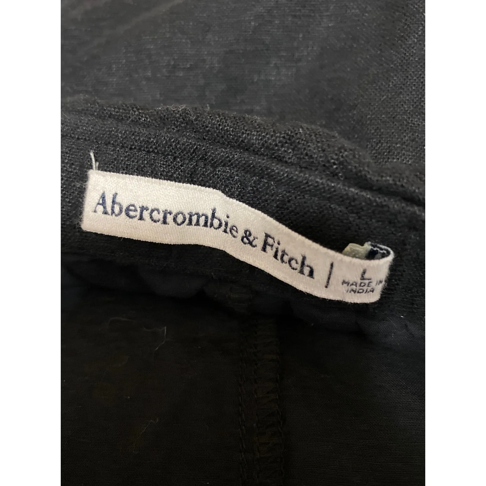 Abercrombie & Fitch Women's Black Linen High Rise Mini Flare A-Line Skirt Sz L - Image 5
