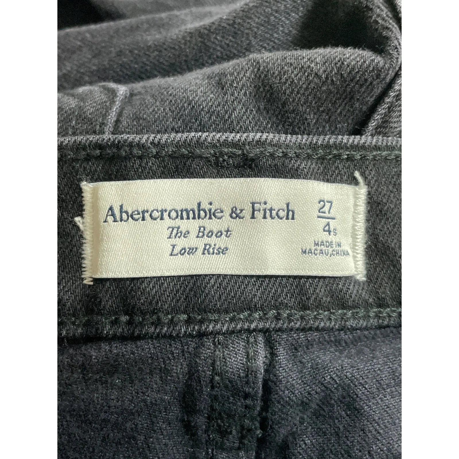 Abercrombie & Fitch Women's Black Low Rise Bootcut Flare Denim Jeans Pants Sz 4 - Image 5