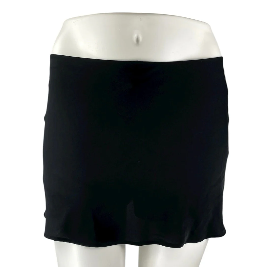 Abercrombie & Fitch Women's Black Low Waist Straight Pencil Mini Skirt Size L