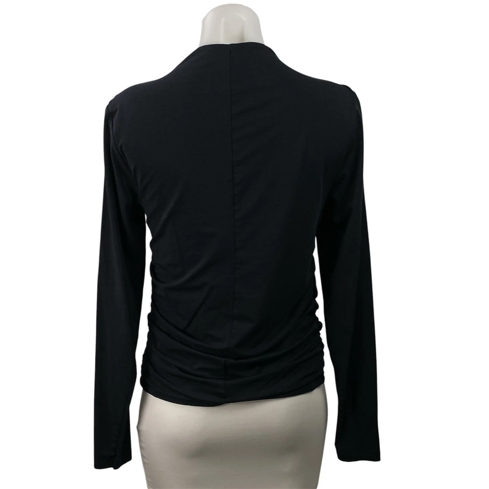 Abercrombie & Fitch Women's Black Mock Neck Long Sleeve T Shirt Tee Top Size L - Image 3