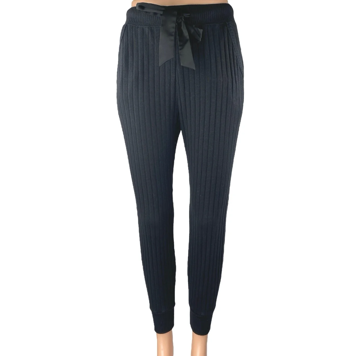 Abercrombie & Fitch Womens Black Rib Knit High Rise Skinny Leggings Pants Sz XS