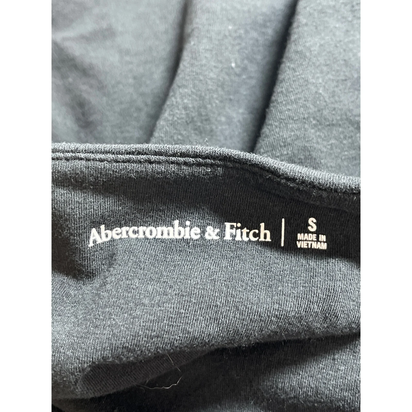 Abercrombie & Fitch Women's Black Sleeveless Square Neck Ruched Crop Tank Top S - Image 3