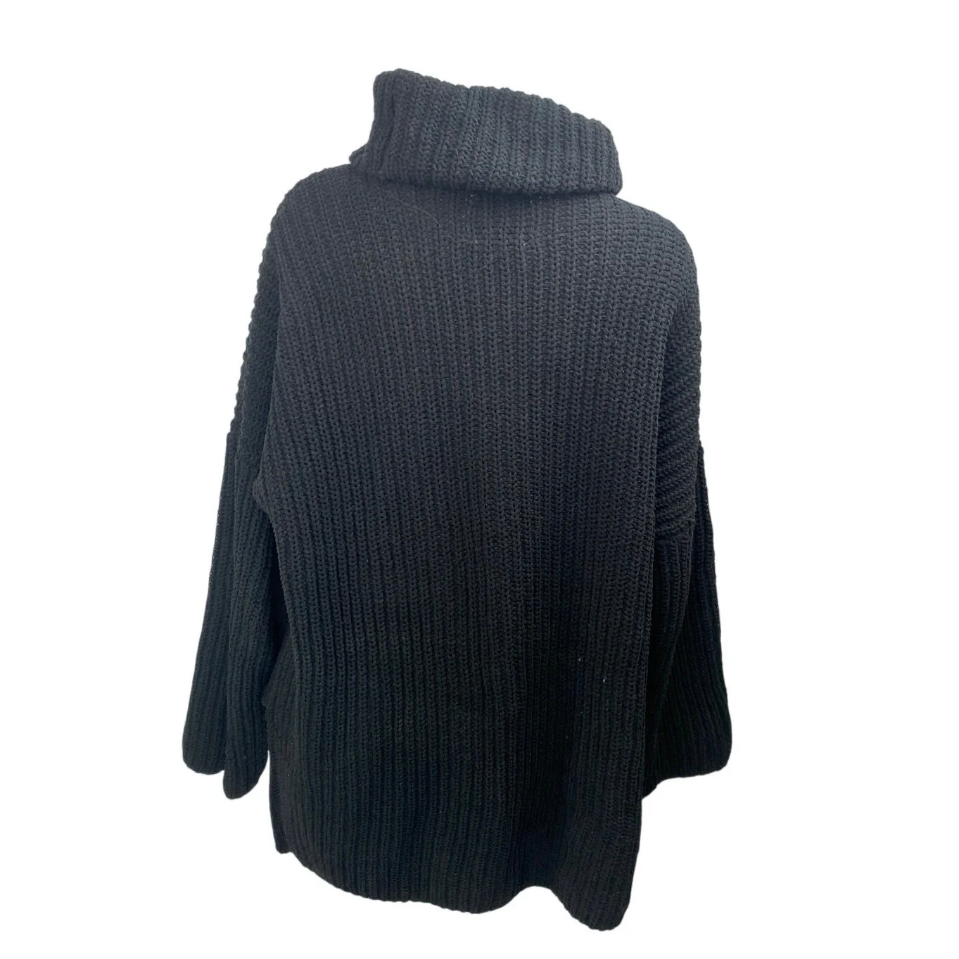 Abercrombie & Fitch Women's Black Turtleneck Long Sleeve Sweater Top Size L - Image 2