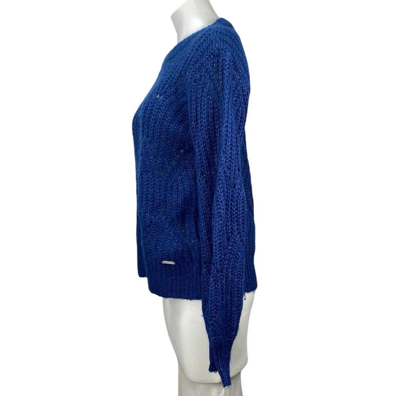Abercrombie & Fitch Women's Blue Long Sleeve Crew Neck Pullover Sweater Top S - Image 2