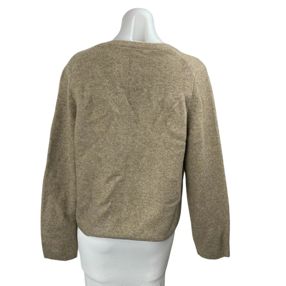 Abercrombie & Fitch Women's Brown Tan Tie Front Long Sleeve Cardigan Sweater L - Image 2
