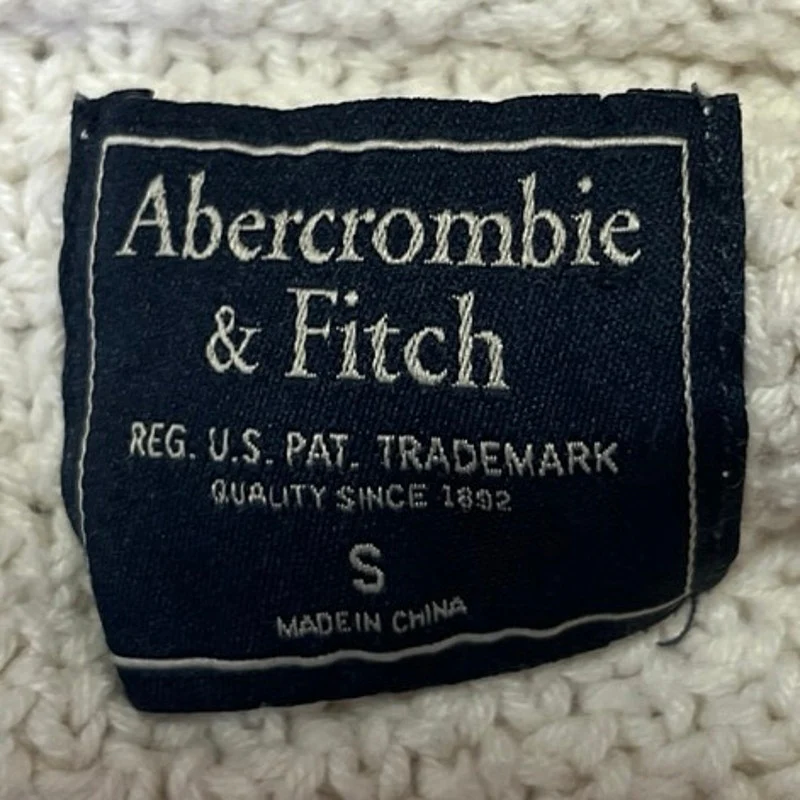 Abercrombie & Fitch Women's Cream Knit Long Sleeve Mock Neck Sweater Top Size S - Image 3