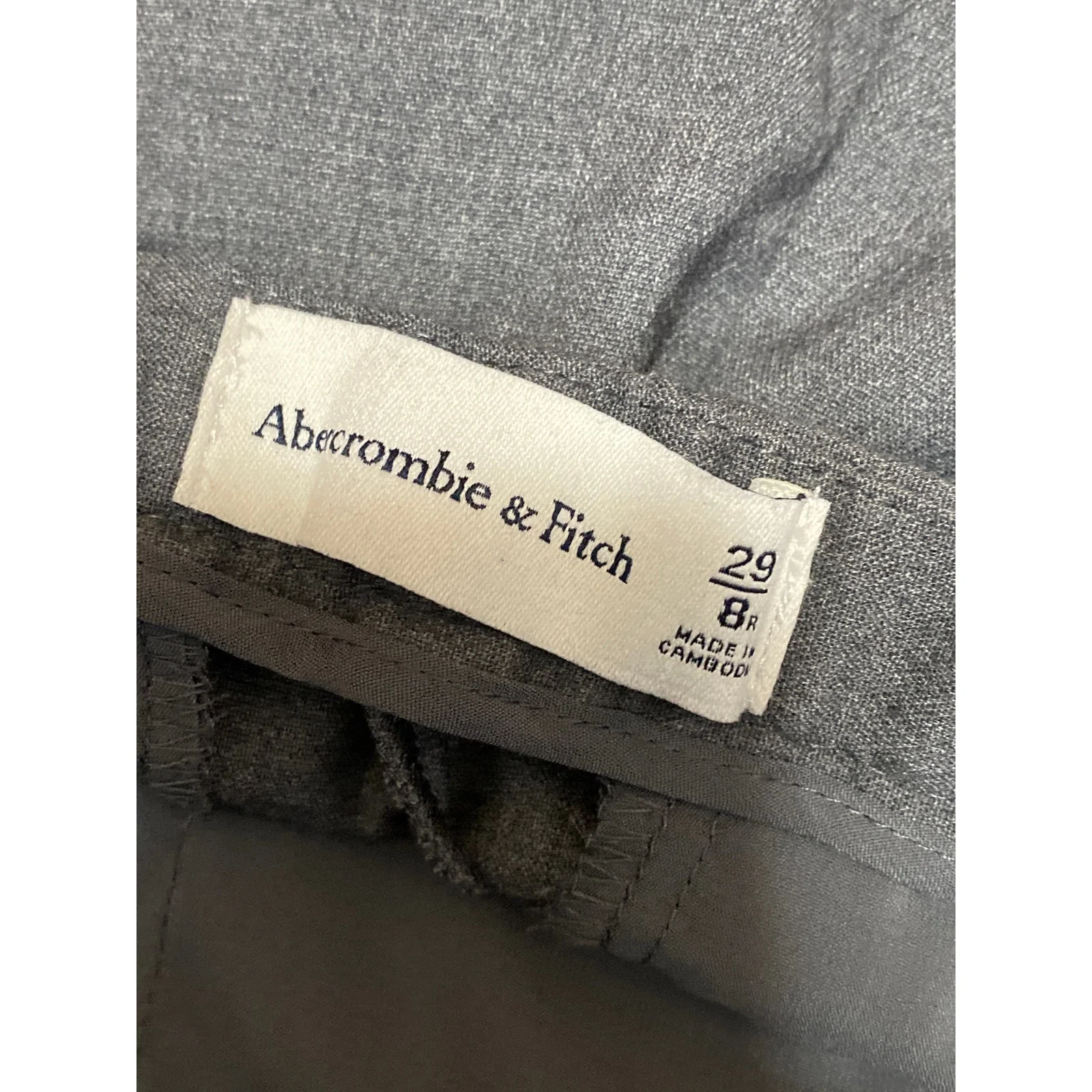 Abercrombie & Fitch Women's Gray High Waisted Straight Trousers Pants Size 29 - Image 3
