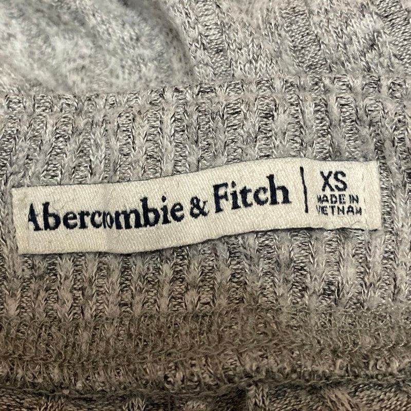 Abercrombie & Fitch Women's Gray Ribbed Tapered Lounge Joggers Sweatpants Sz XS - Image 4
