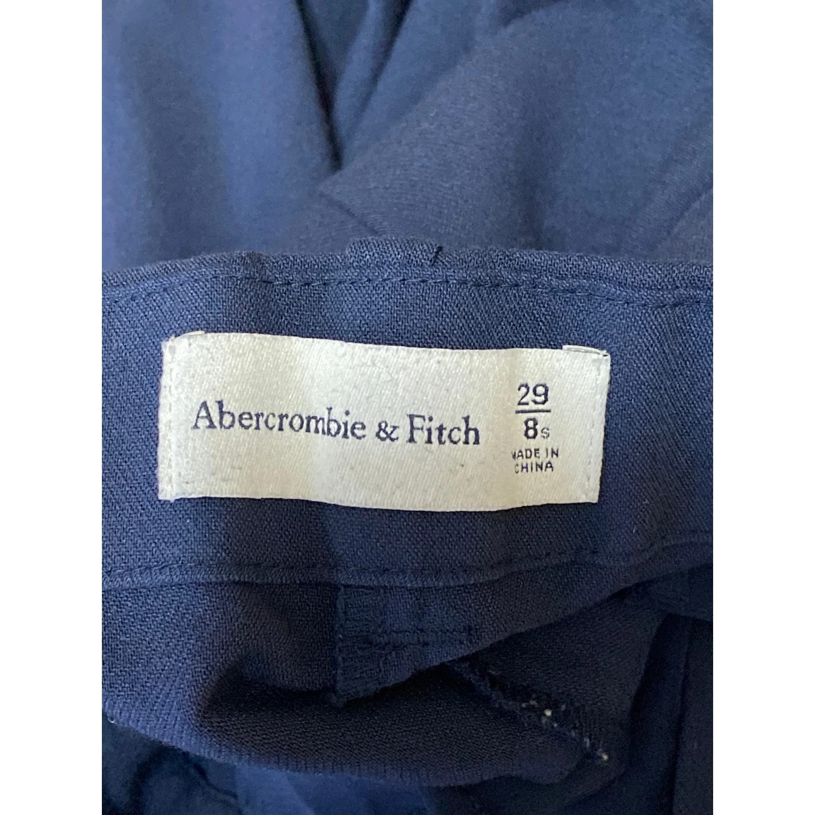 Abercrombie & Fitch Women's Navy Blue High Rise Cargo Wide Leg Trousers Pants 29 - Image 5