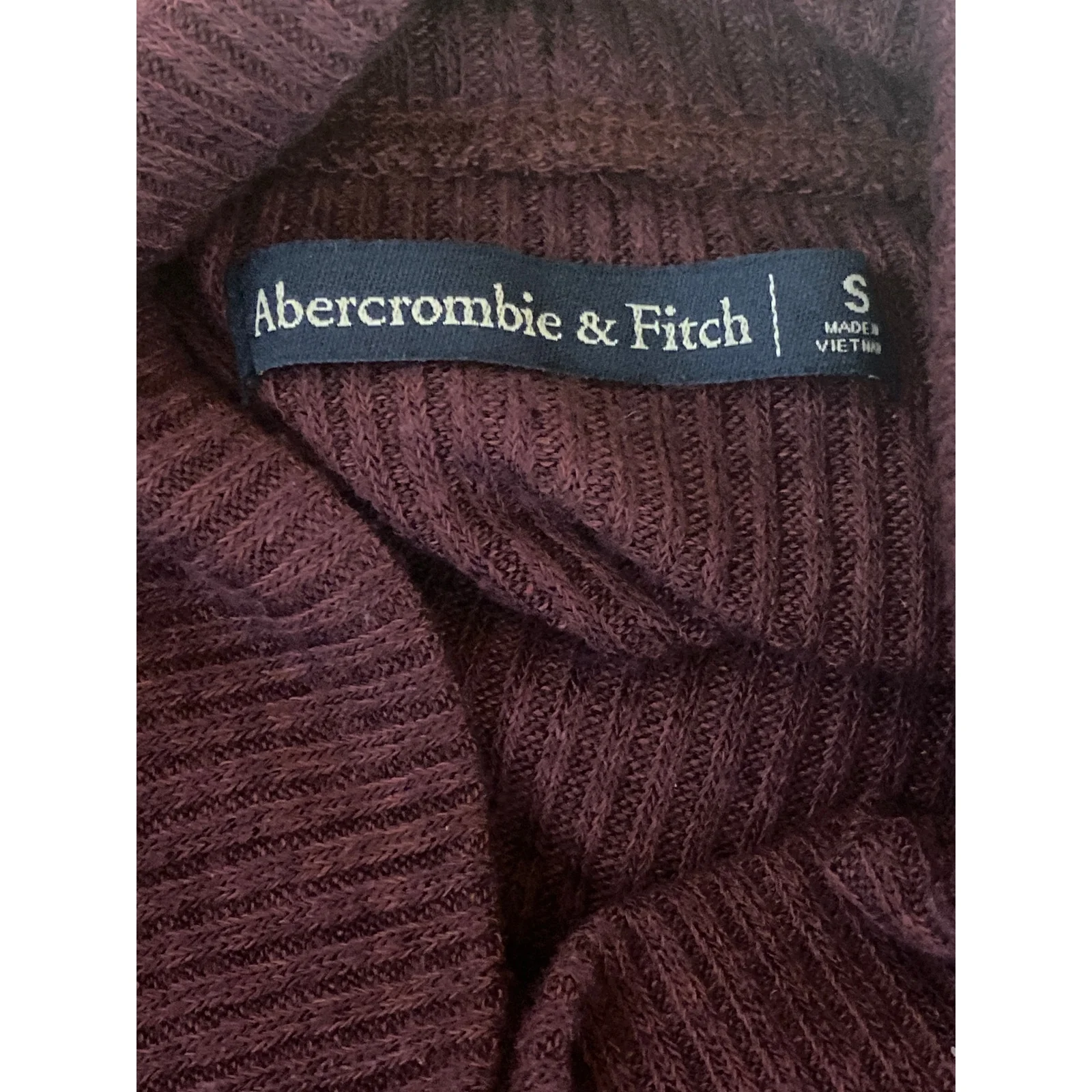 Abercrombie & Fitch Women's Red Turtleneck Long Sleeve Knit Sweater Top Size S - Image 5
