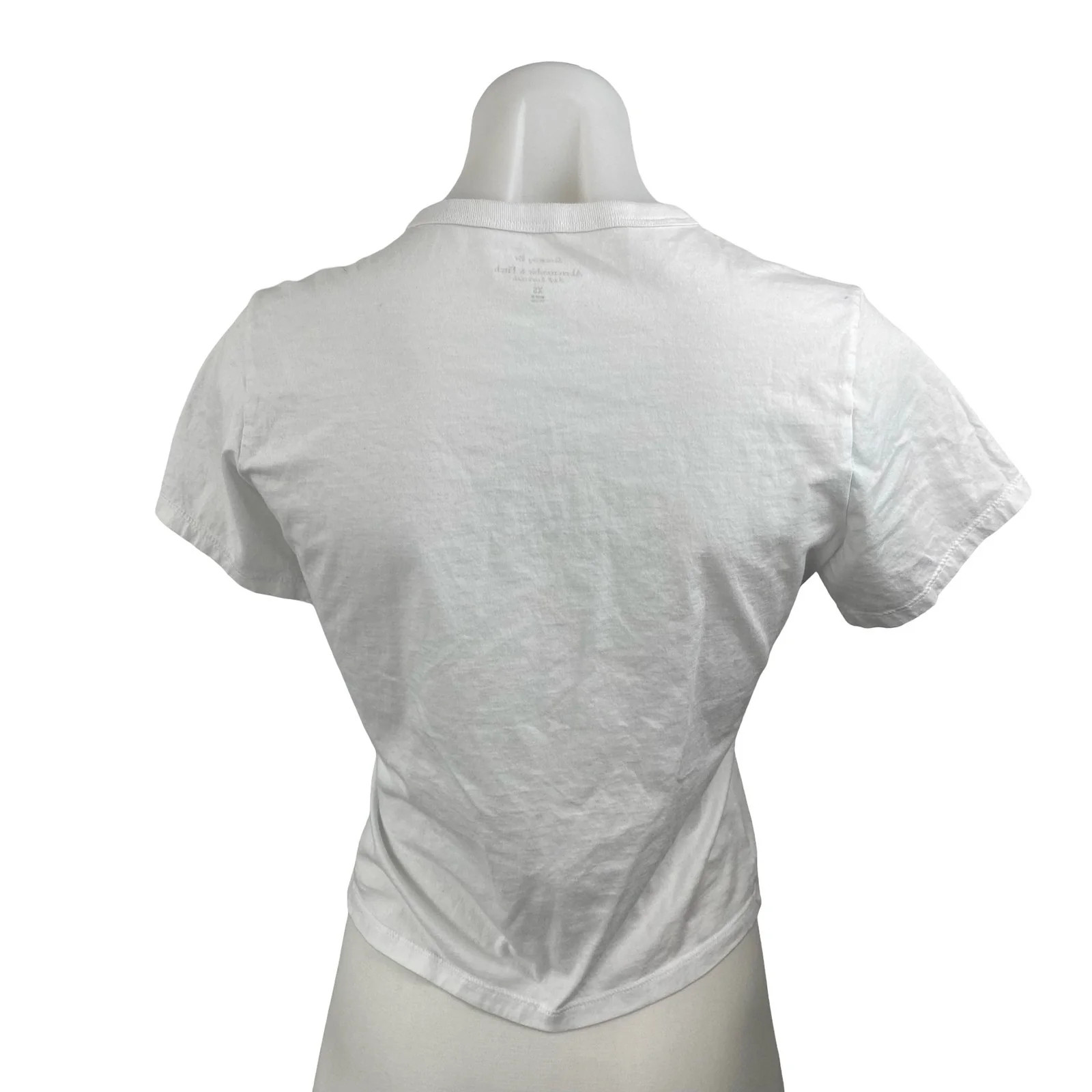 Abercrombie & Fitch Women's Skimming Bows Graphic Crop Baby Tee T-Shirt Top XS - Image 4
