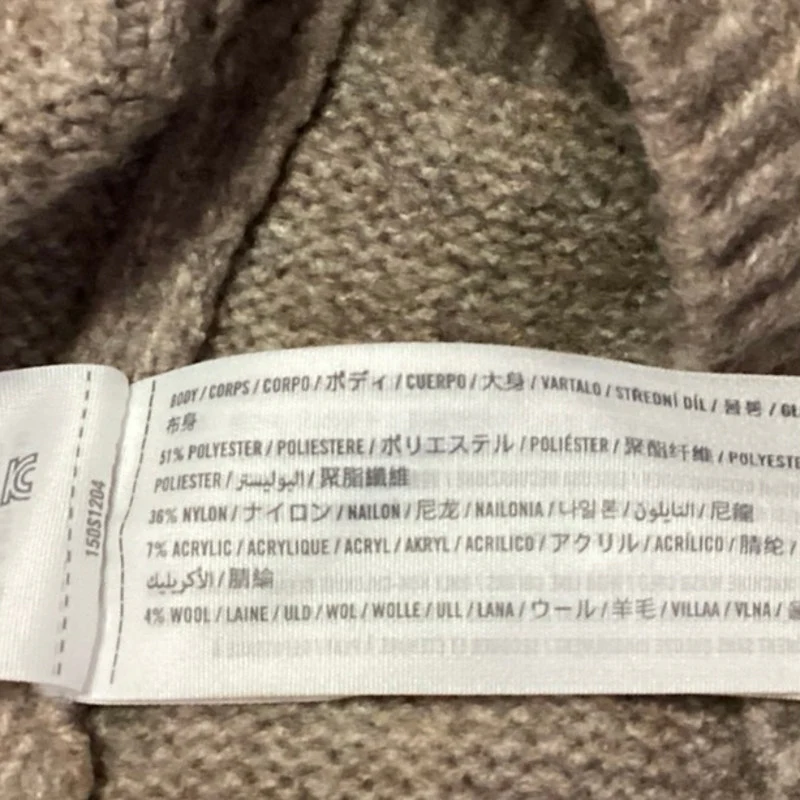 Abercrombie & Fitch Women's Tan Wool V-neck Long Sleeve Pullover Sweater Top S - Image 4