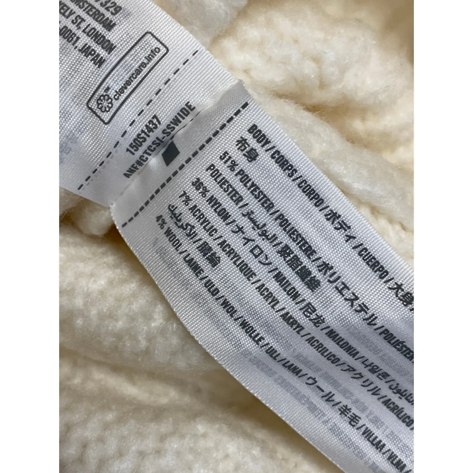 Abercrombie & Fitch Women's White Cable Knit Crewneck Long Sleeve Sweater Top XS - Image 4