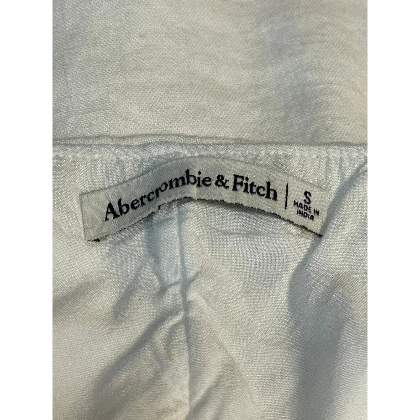Abercrombie & Fitch Womens White Linen Blend Side Zip Wrap Mini Skirt Skort Sz S - Image 5