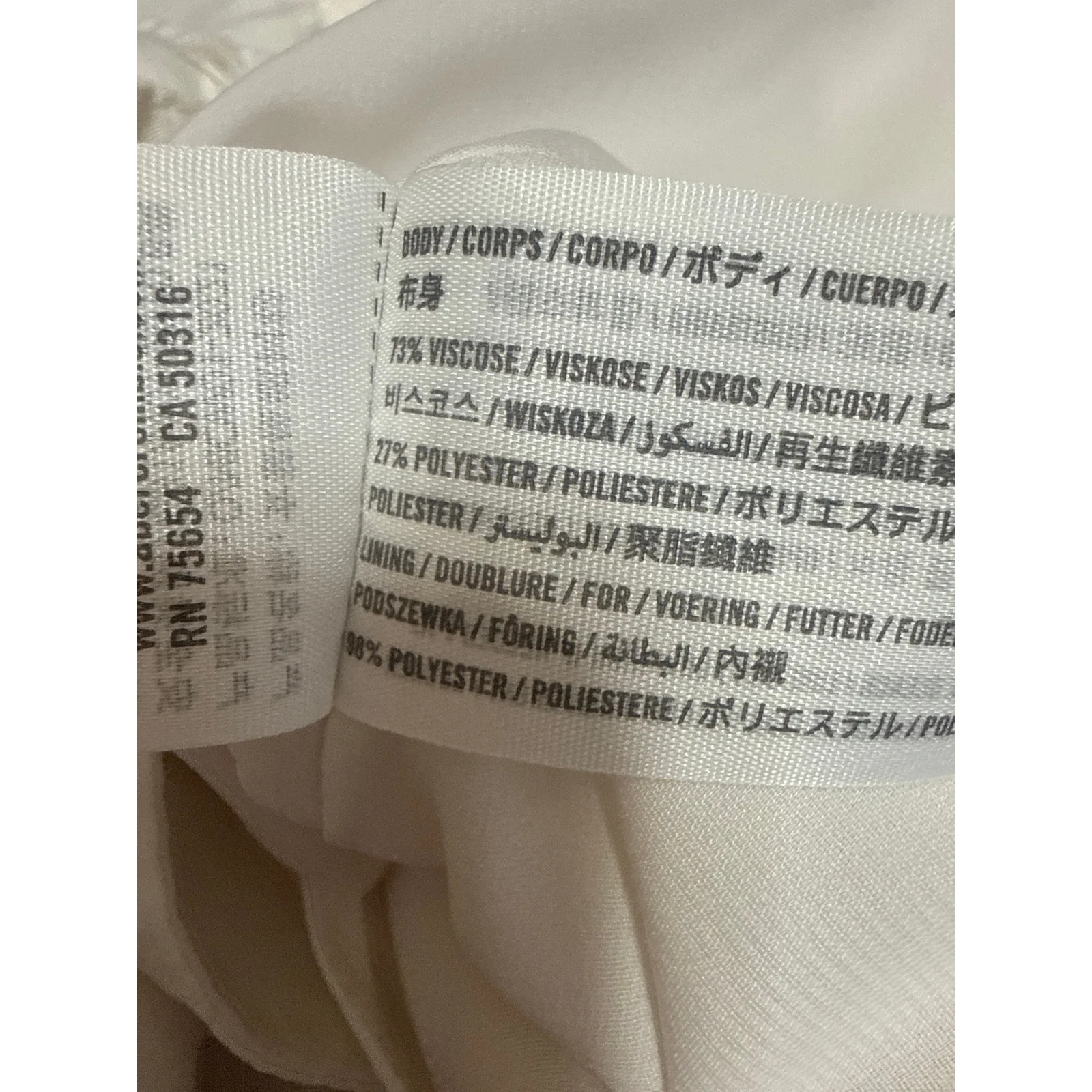 Abercrombie & Fitch Women's White Long Sleeve Tie Faux Wrap Shirt Crop Top XS - Image 5