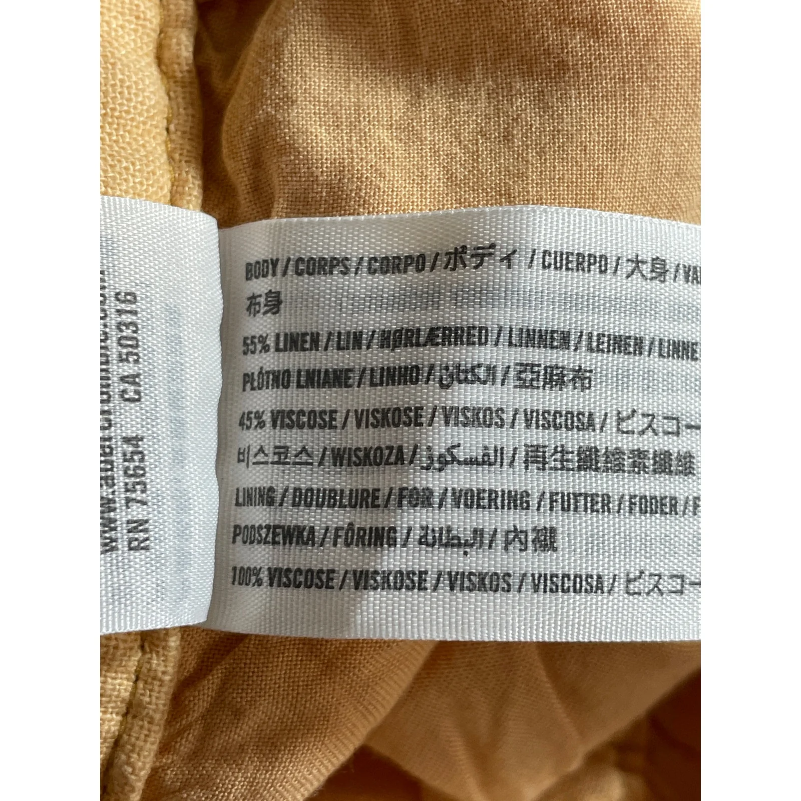 Abercrombie & Fitch Women's Yellow Linen High Rise Pleated Mini Shorts Size S - Image 7