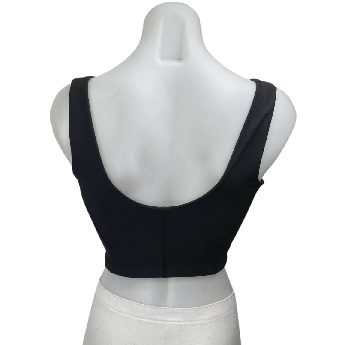 Abercrombie & Fitch YPB Black Sleeveless Zip Up Activewear Crop Tank Top Size S - Image 2
