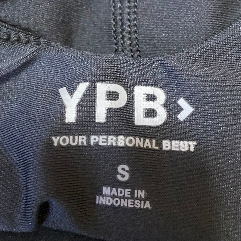 Abercrombie & Fitch YPB Black Sleeveless Zip Up Activewear Crop Tank Top Size S - Image 3