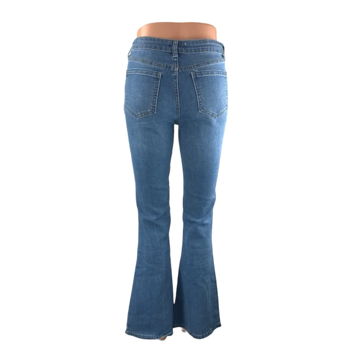 Abound Women's Blue Mid Rise Bell Bottom Bootcut Flare Denim Jeans Pants Size 26 - Image 3