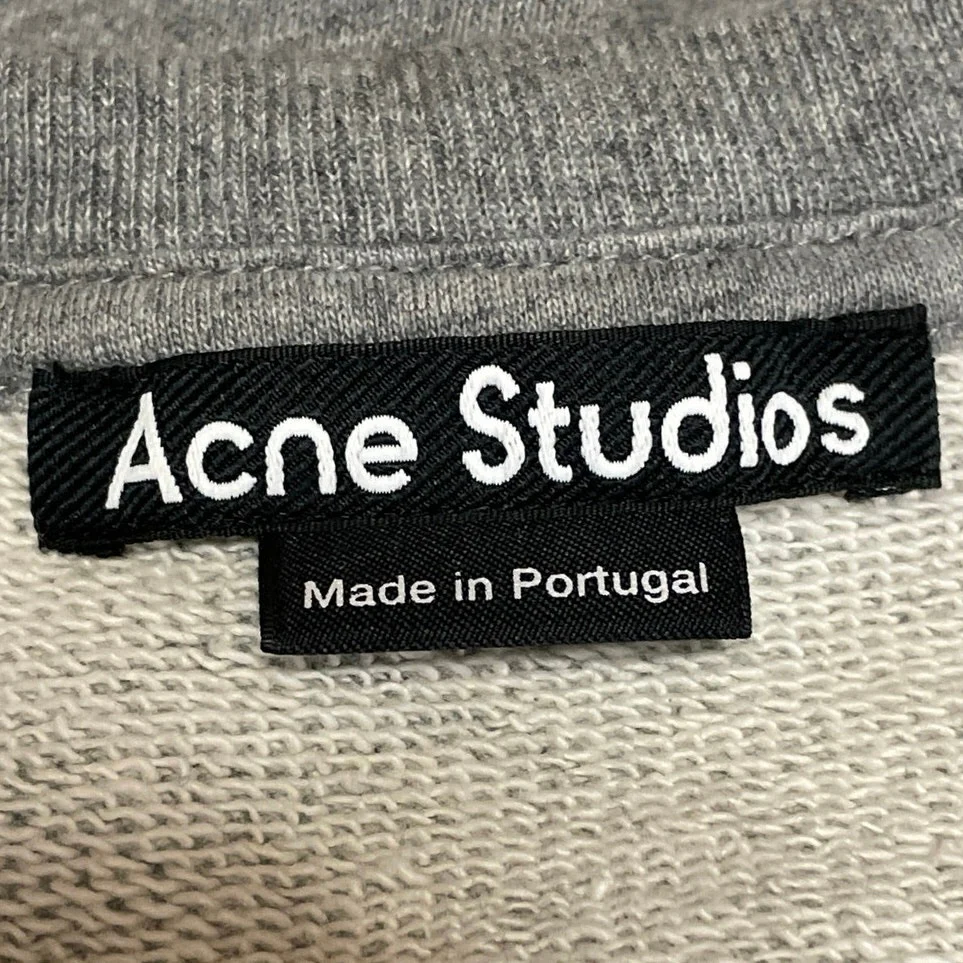 Acne Studios Kids Gray Fleece Long Sleeve Crew Neck Sweater Sweatshirt Top 3-4 - Image 3
