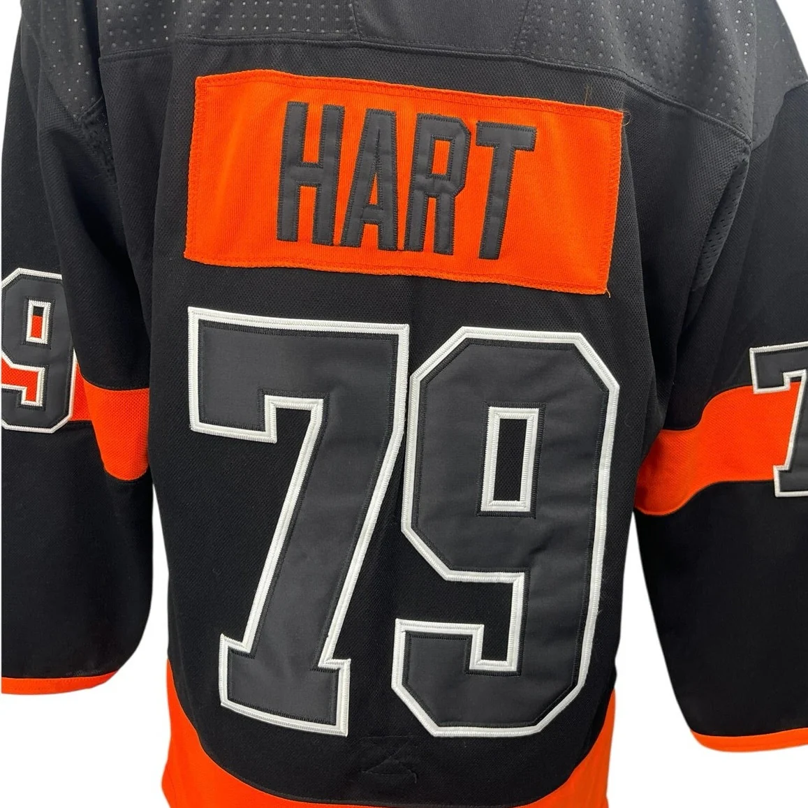 Adidas Carter Hart Philadelphia Flyers Men's Black Long Sleeve Jersey Top Sz XL - Image 4