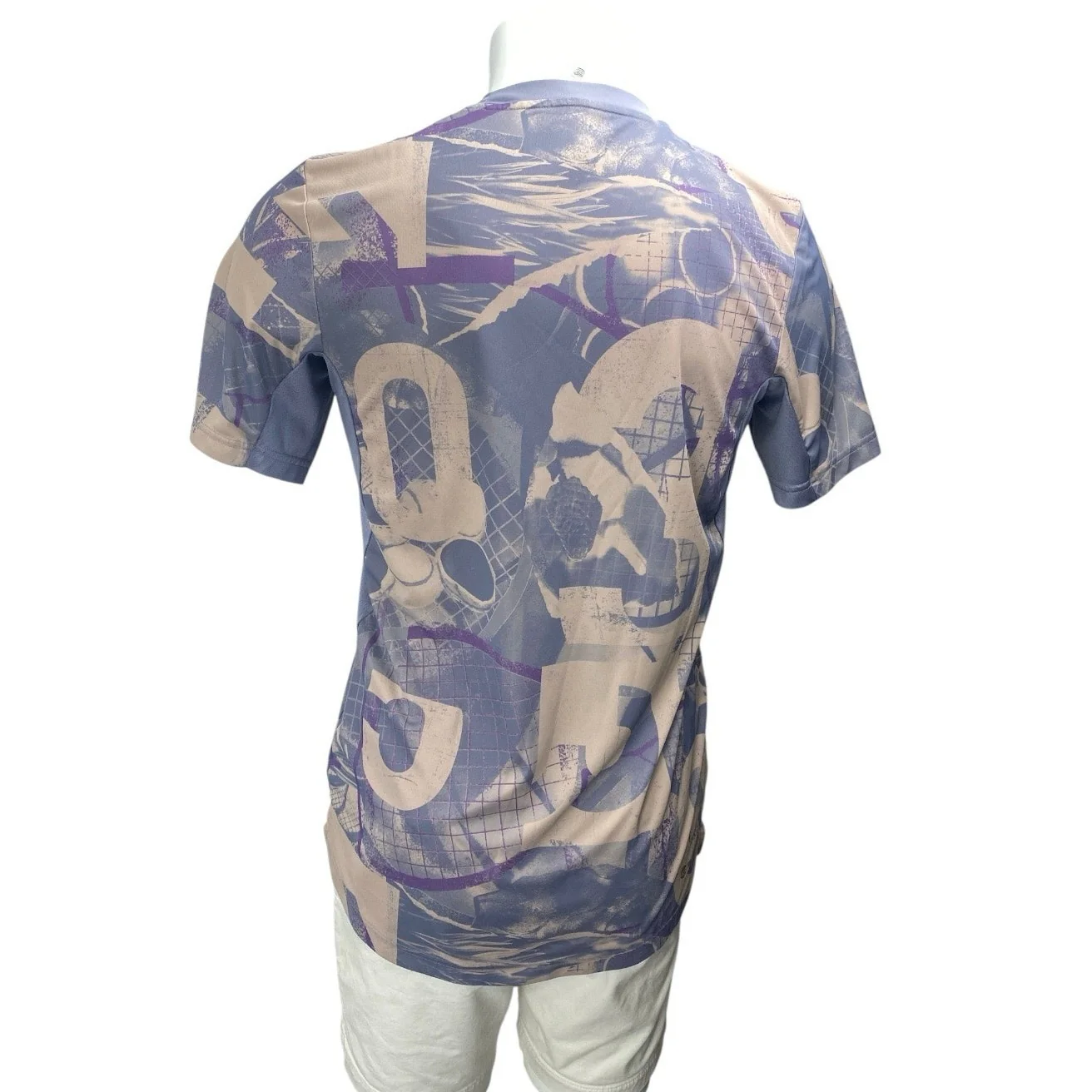 Adidas Club Tennis Men's Purple Beige Graphic Short Sleeve T Shirt Tee Top Sz S - Image 2