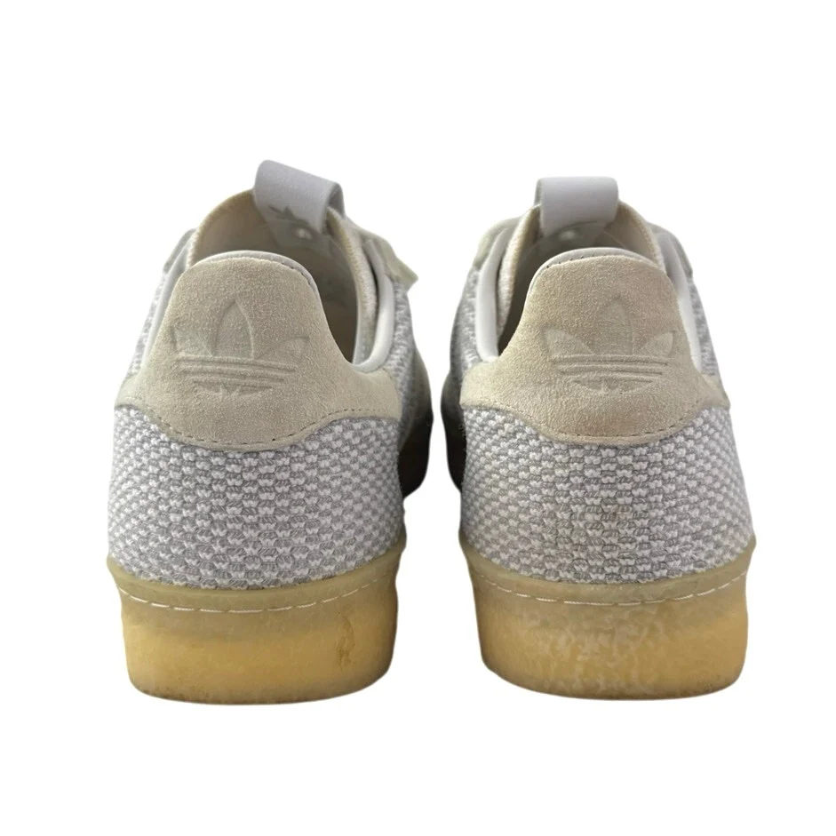Adidas Gazelle Men's White Blue Suede Lace Up Low Top Sneakers Shoes Size 7.5 - Image 4