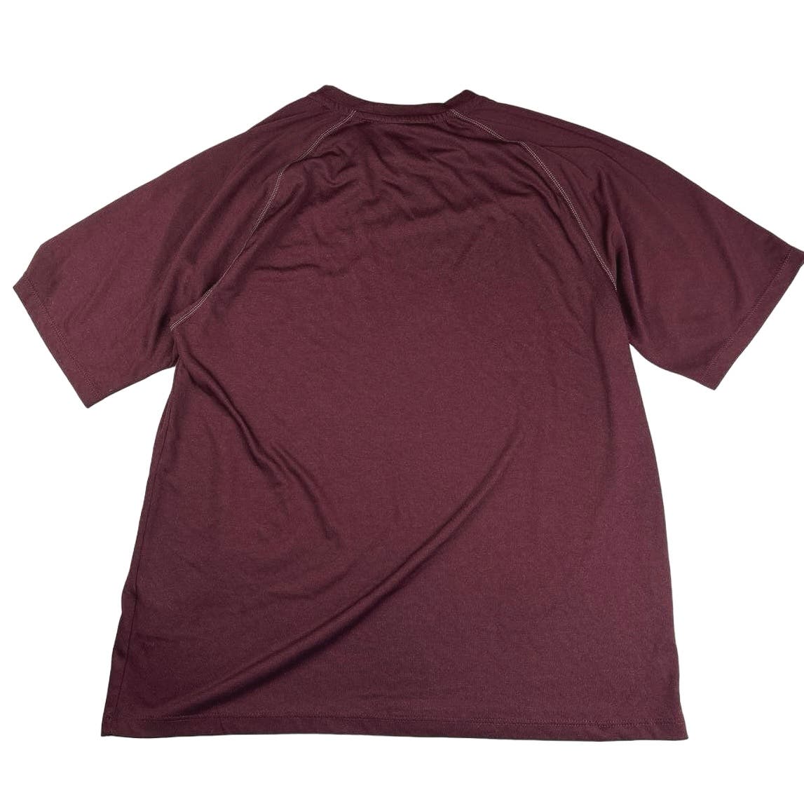 Adidas Men's Maroon Climalite Crewneck Short Sleeve Logo Training Gym T-Shirt M - Image 4