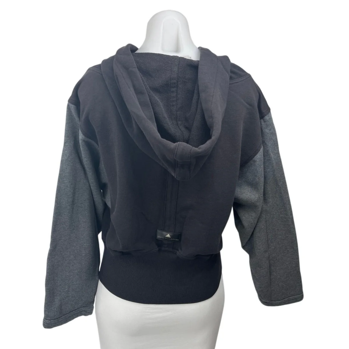 Adidas Stella McCartney Black Long Sleeve Zip Up Hoodie Hooded Coat Jacket Top S - Image 2
