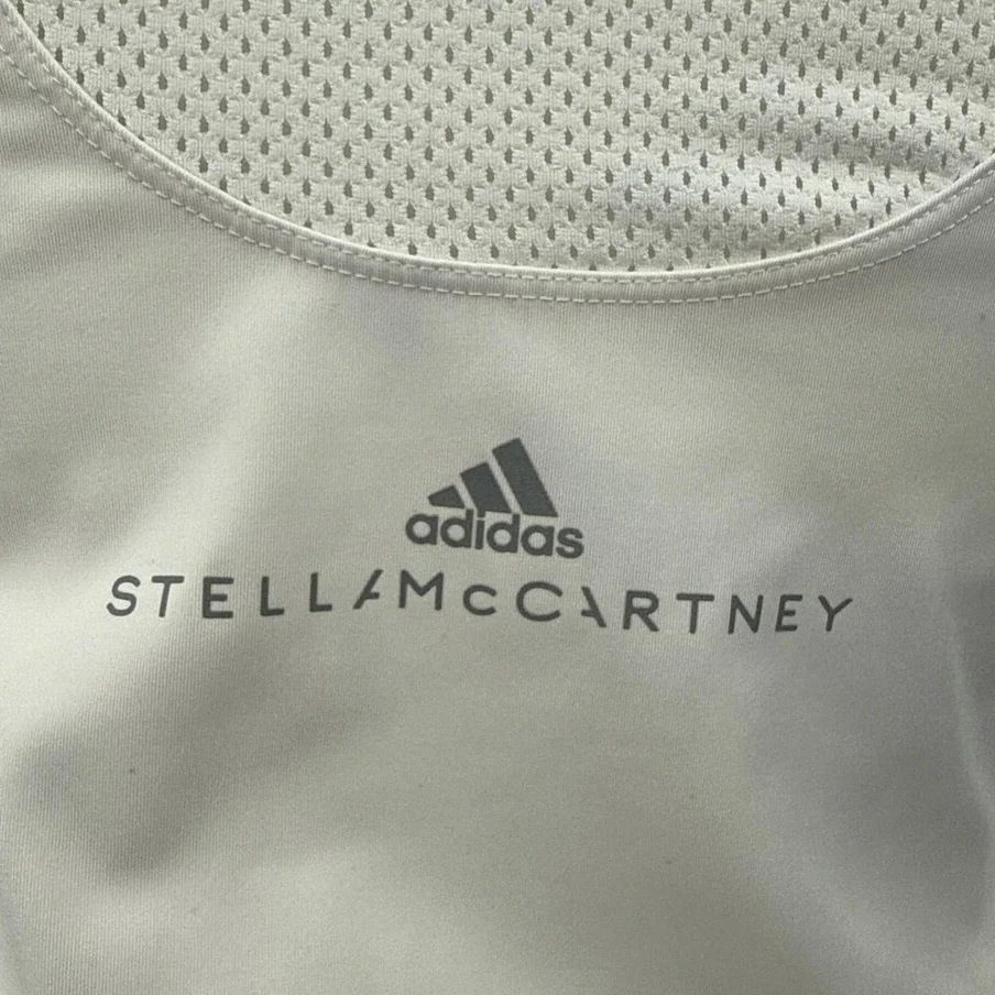 Adidas Stella McCartney White Sleeveless Yoga Gym Athletic Activewear Tank Top S - Image 4