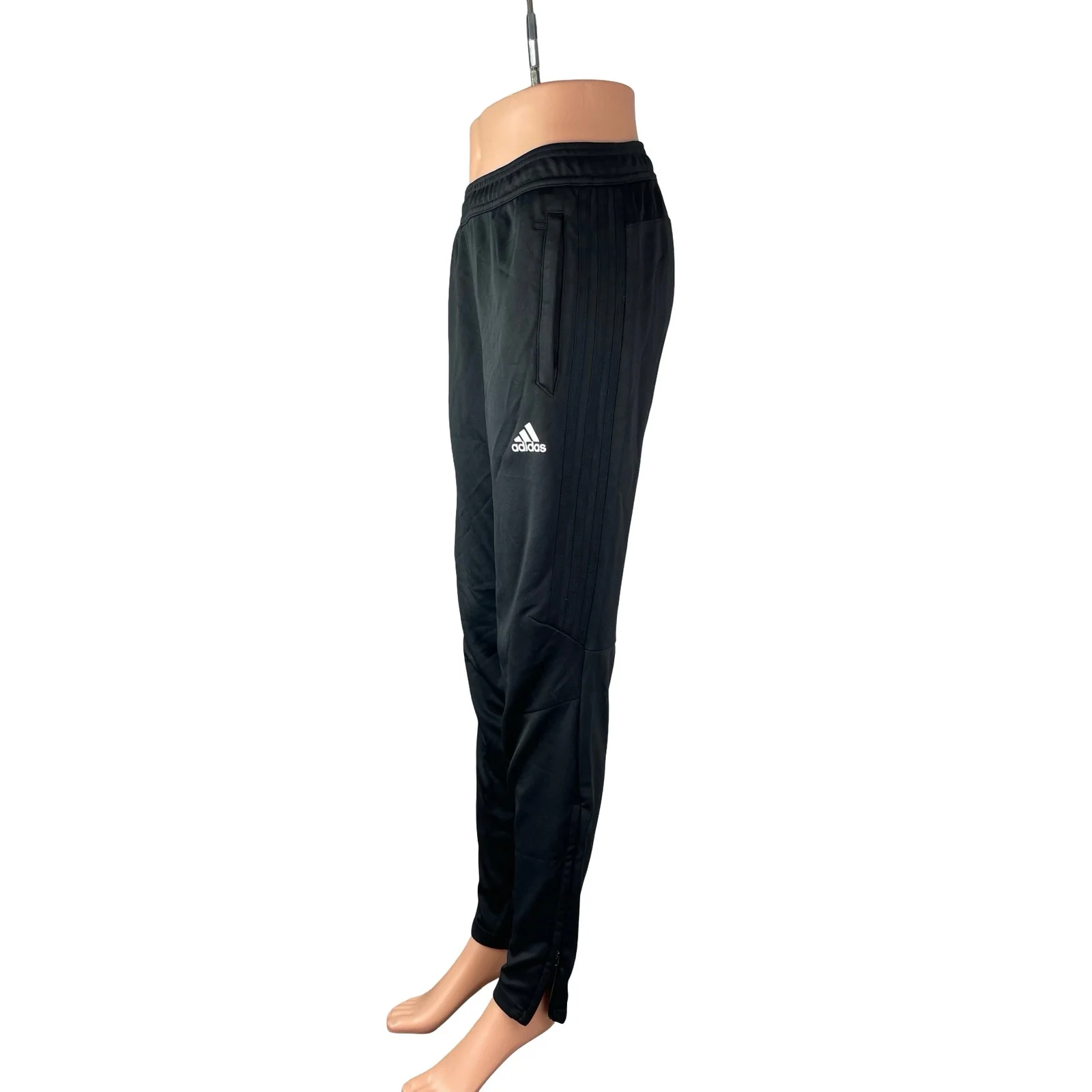 Adidas Tiro 17 Black Mid Rise Yoga Athletic Activewear Trousers Training Pants S - Image 2