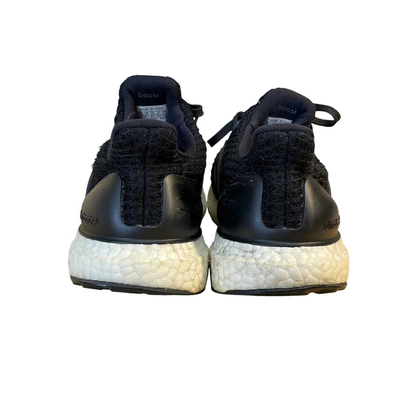 Adidas Ultra Boost Black Low Top Lace Up Athletic Running Sneakers Shoes Size 9 - Image 3