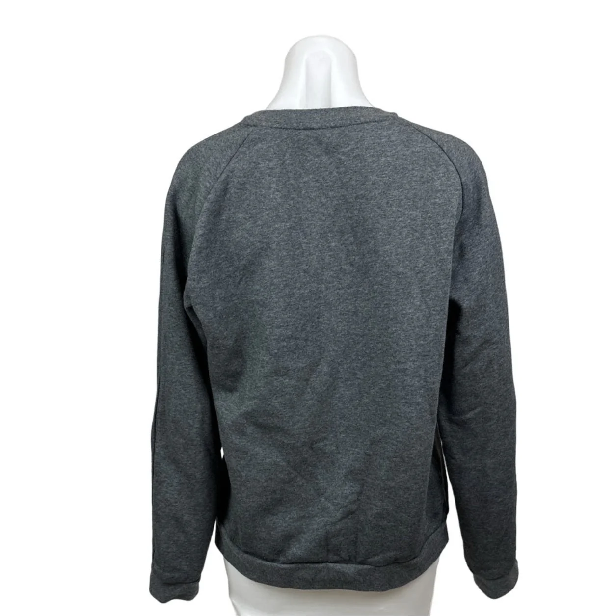 Adidas Womens Core 18 Grey Long Sleeve Pullover Fleece Sweatshirt Sweater Top L - Image 3