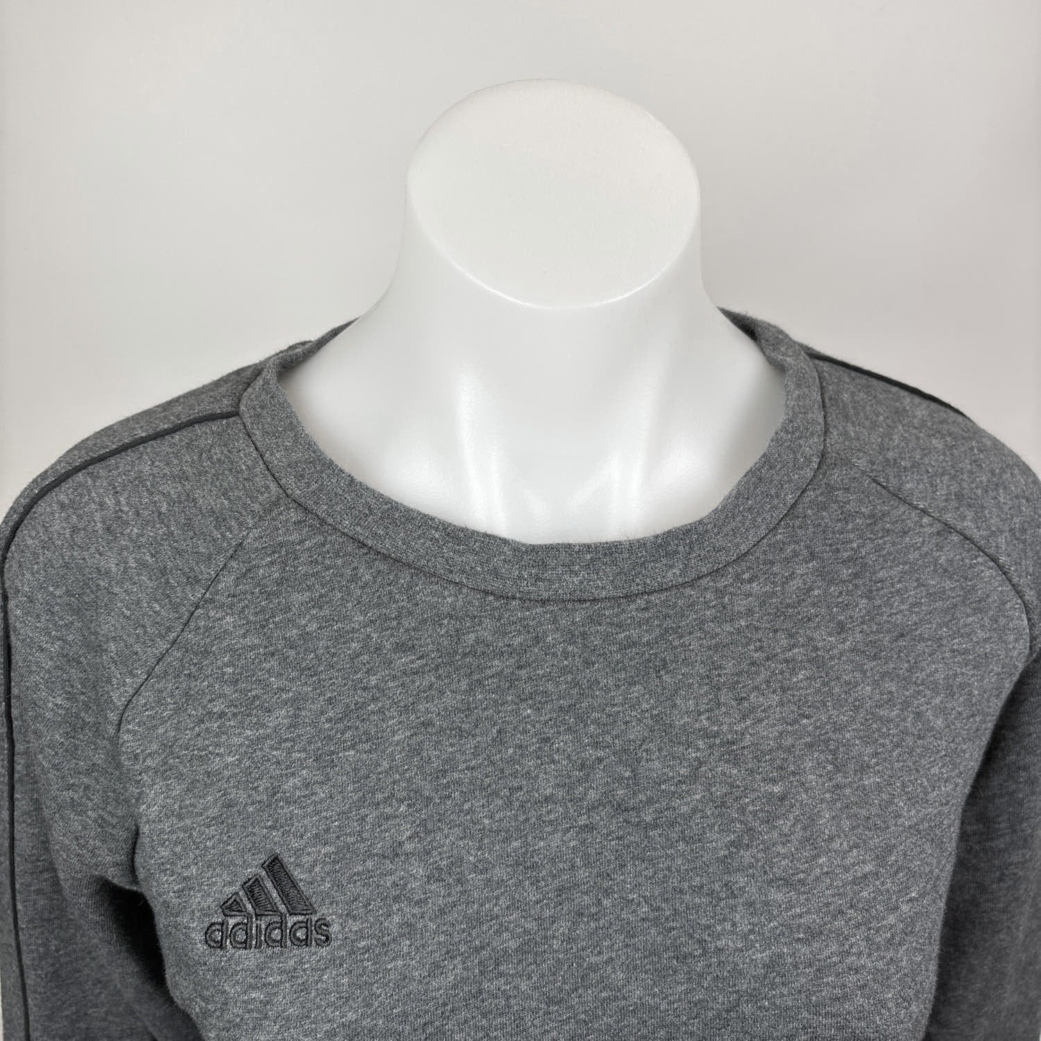 Adidas Womens Core 18 Grey Long Sleeve Pullover Fleece Sweatshirt Sweater Top L - Image 5