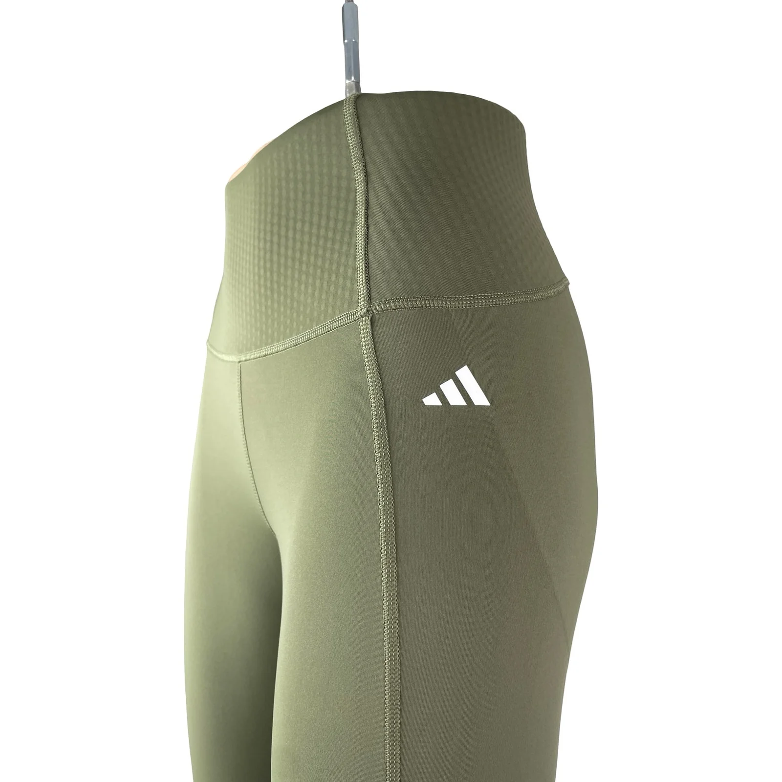 Adidas Women's Green High Rise Tight Fit Yoga Workout Athletic Leggings Pants 0 - Image 3